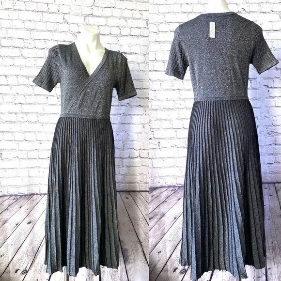Soft Surroundings Lumine Shimmer Pleated Dress small - Picture 1 of 11